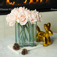 Load image into Gallery viewer, 5 Stems Real Touch Moist Latex Rose Bouquet - Pale Pink