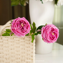 Load image into Gallery viewer, Real Touch Latex David Austin Rose - Magenta