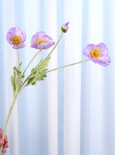 Load image into Gallery viewer, 4 Heads Faux Poppy - Light Violet
