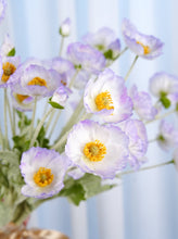 Load image into Gallery viewer, 4 Heads Faux Poppy - Light Lavender Edge
