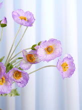 Load image into Gallery viewer, 4 Heads Faux Poppy - Light Violet
