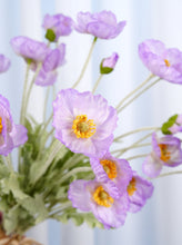 Load image into Gallery viewer, 4 Heads Faux Poppy - Light Violet
