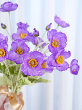 Load image into Gallery viewer, 4 Heads Faux Poppy - Violet Purple
