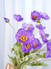 Load image into Gallery viewer, 4 Heads Faux Poppy - Violet Purple
