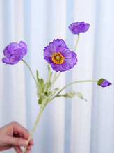 Load image into Gallery viewer, 4 Heads Faux Poppy - Violet Purple
