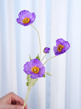 Load image into Gallery viewer, 4 Heads Faux Poppy - Violet Purple
