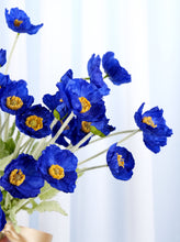 Load image into Gallery viewer, 4 Heads Faux Poppy - Deep Blue
