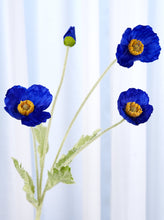 Load image into Gallery viewer, 4 Heads Faux Poppy - Deep Blue
