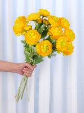 Load image into Gallery viewer, 3 Heads Ranunculus Stem - Yellow
