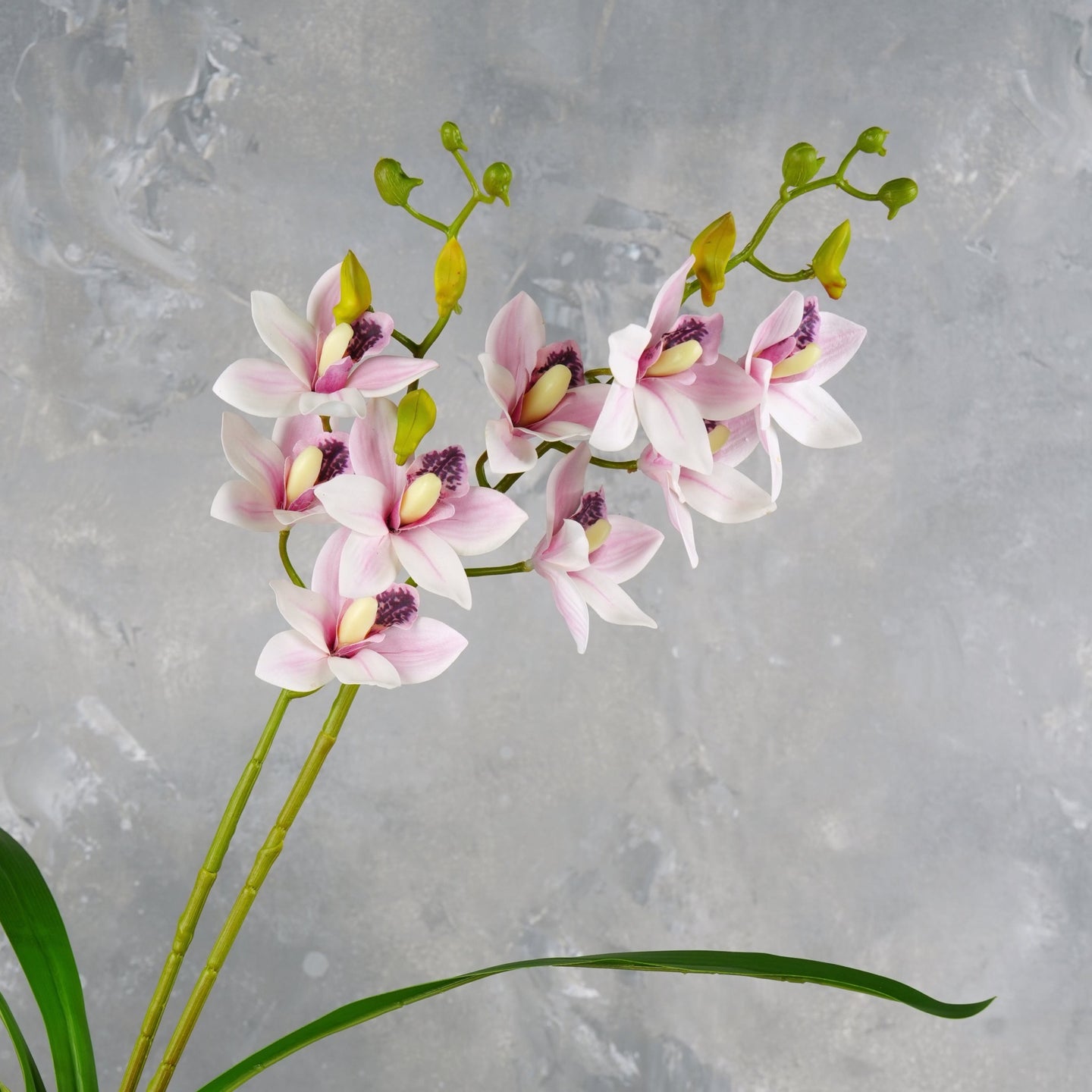 Faux Cymbidium Hybrid Orchid - Purplish Pink