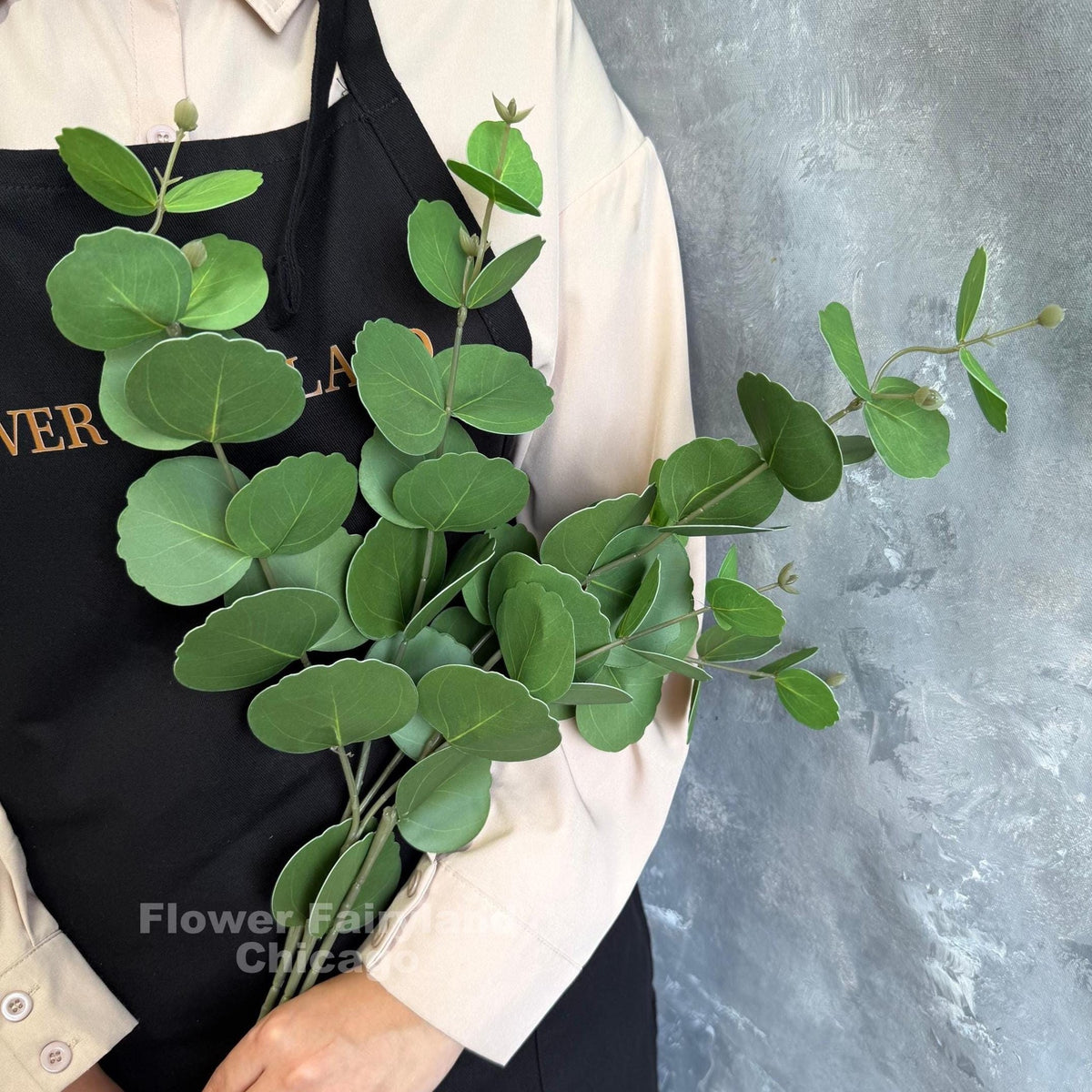 Real Touch Eucalyptus Branch - Green