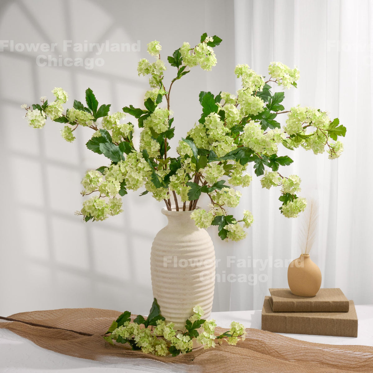 Faux Snowball Stem - Pale Green