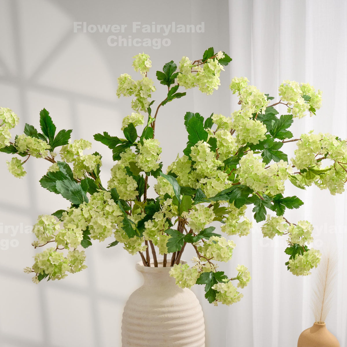 Faux Snowball Stem - Pale Green