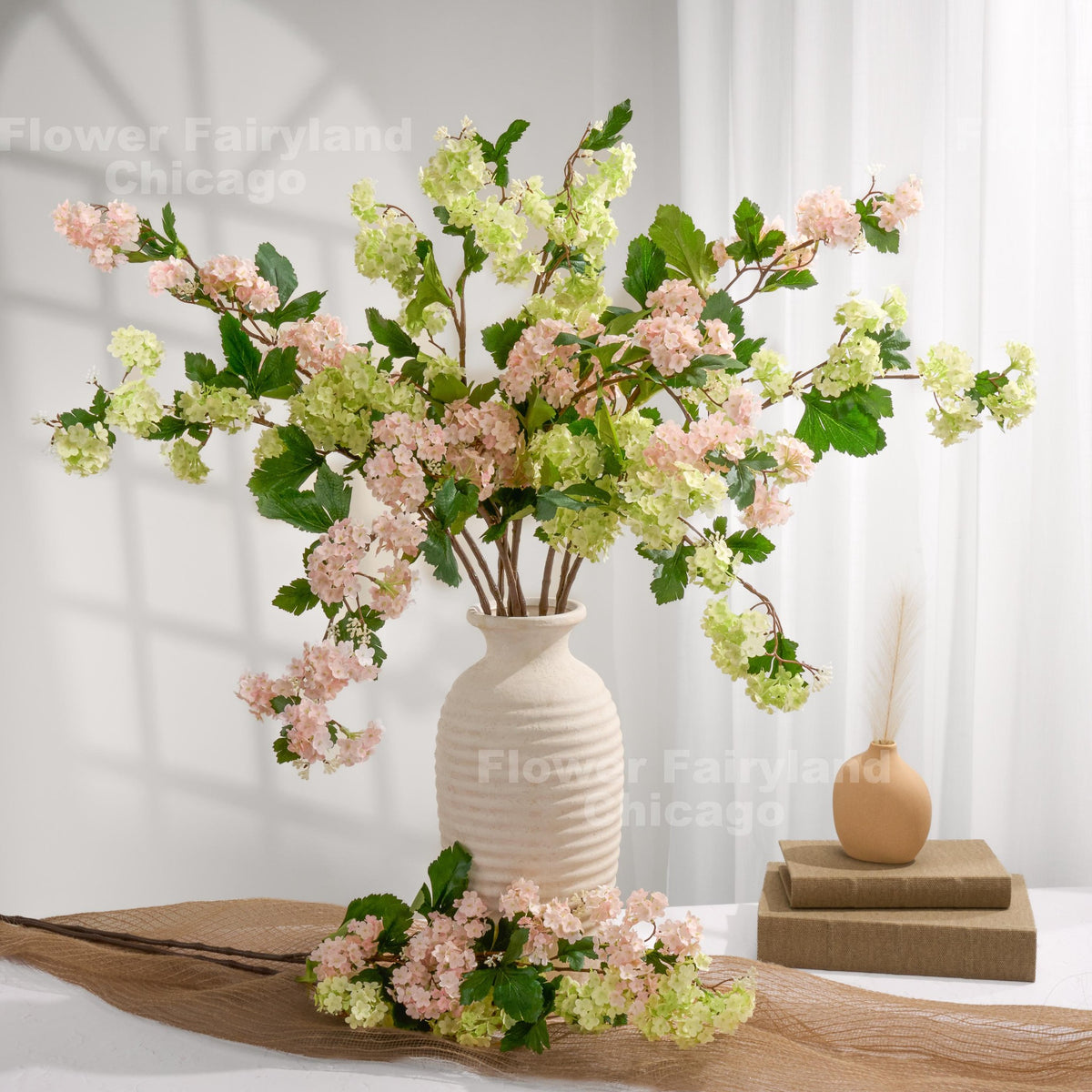 Faux Snowball Stem - Pale Green