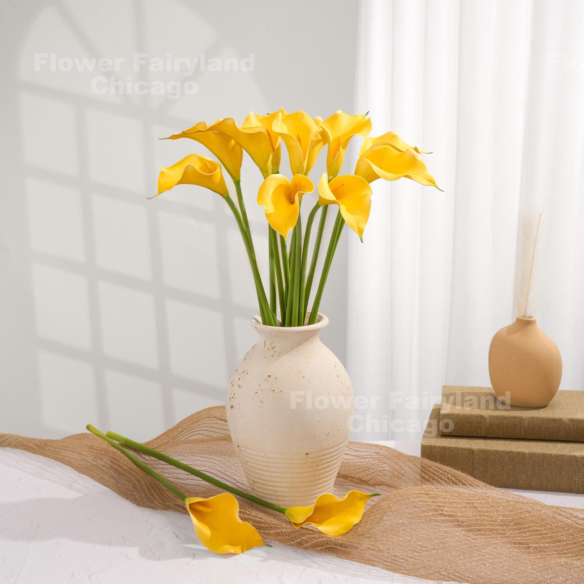 Natural Touch Faux Calla Lily Stem - Yellow