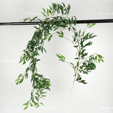 Load image into Gallery viewer, Faux Weeping Willow Garland 67&quot; Stem – Green
