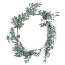 Load image into Gallery viewer, Faux Weeping Willow Garland 67&quot; Stem – Dusty Green
