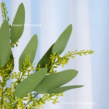 Load image into Gallery viewer, Real Touch Willow Seeded Eucalyptus Stem Bundle (4 Stems)
