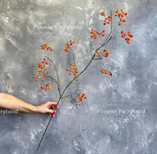 Load image into Gallery viewer, 43&quot; Faux Berry Large Branch Stem - Orange
