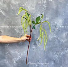Load image into Gallery viewer, Natural Touch Amaranth Green Tails Branch Stem - Green (1 Stem)
