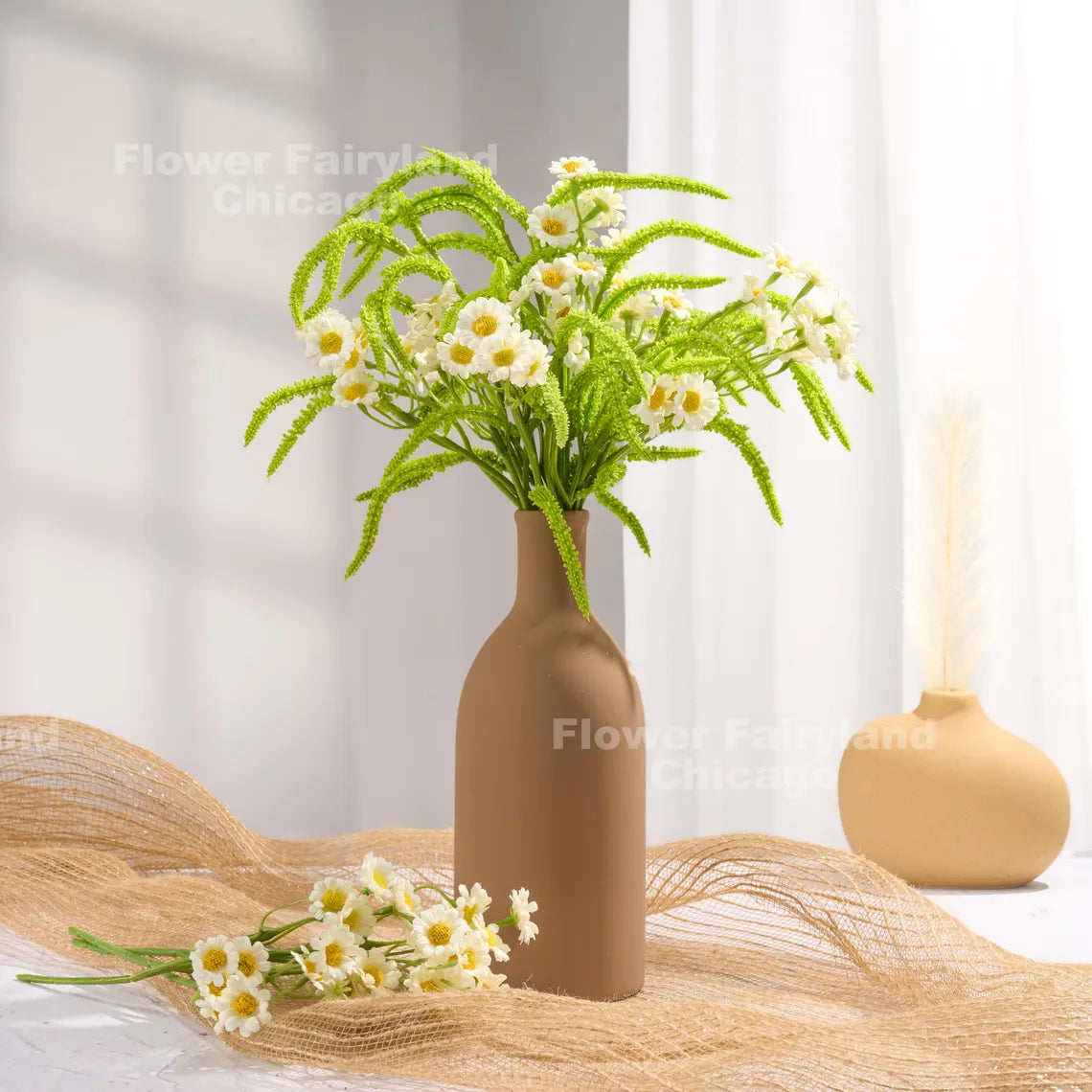 Faux Chamomile Bundle – Bright White - 6 stems