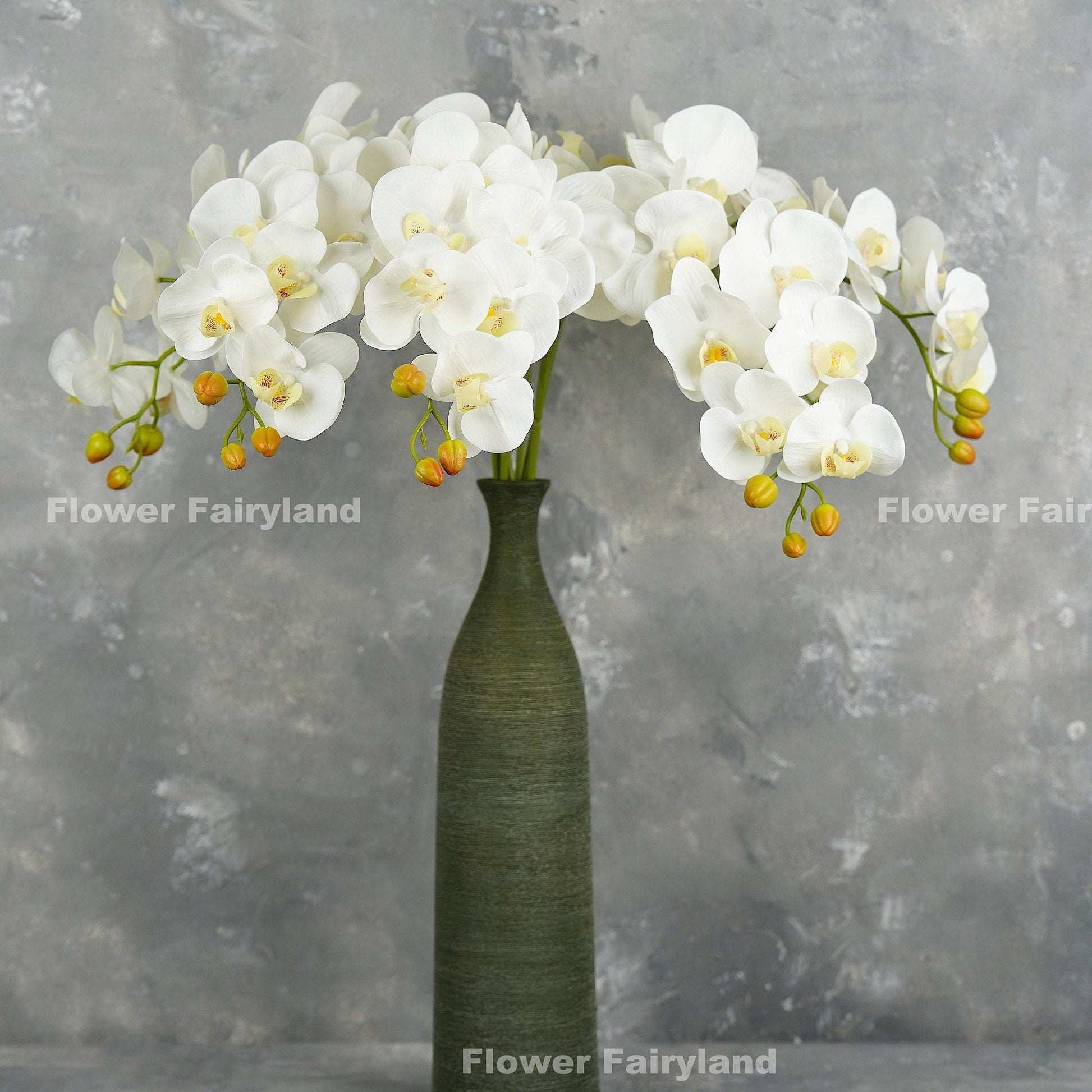 White real touch orchid square cover