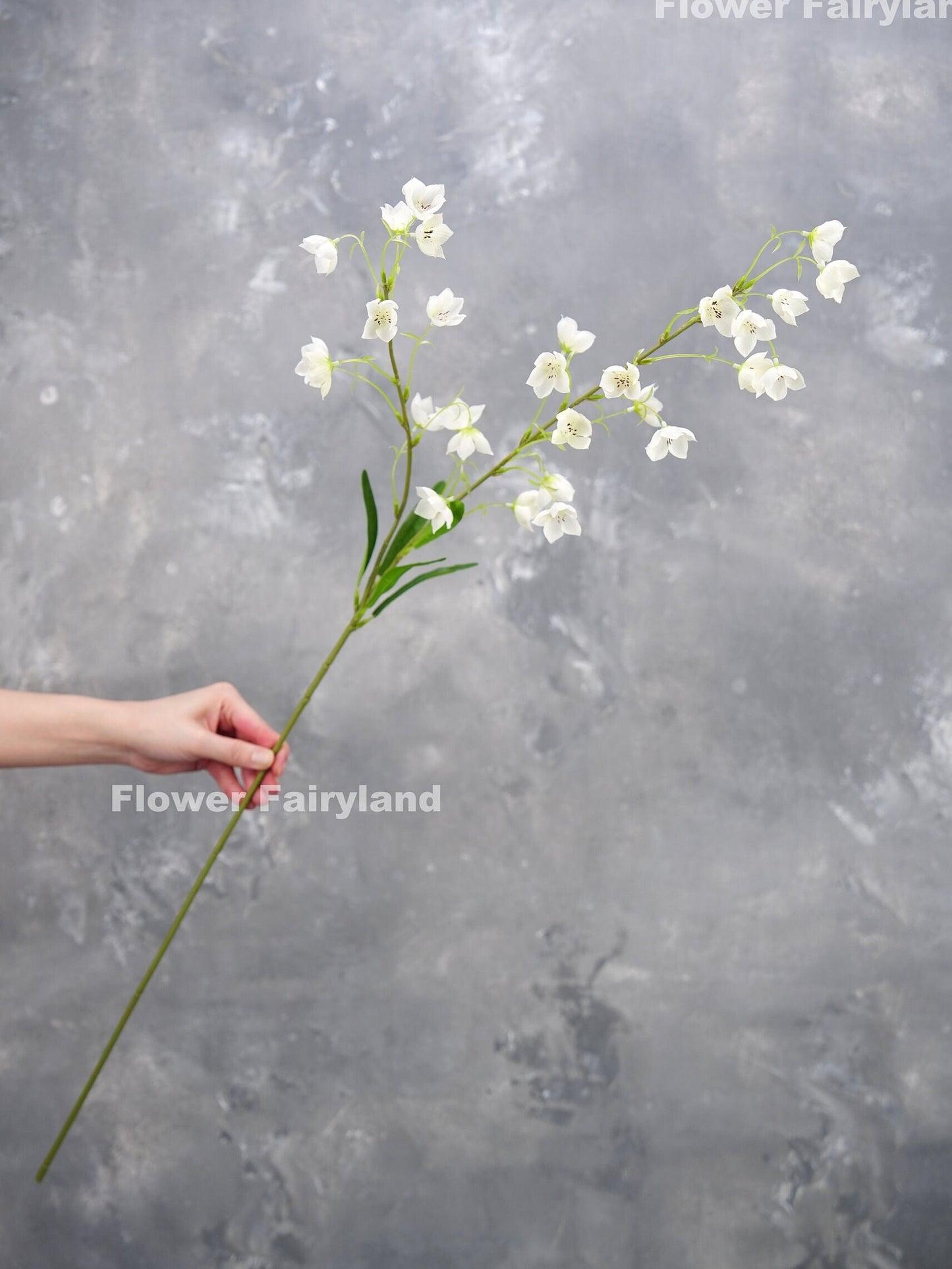 White faux Enkianthus bell flowers