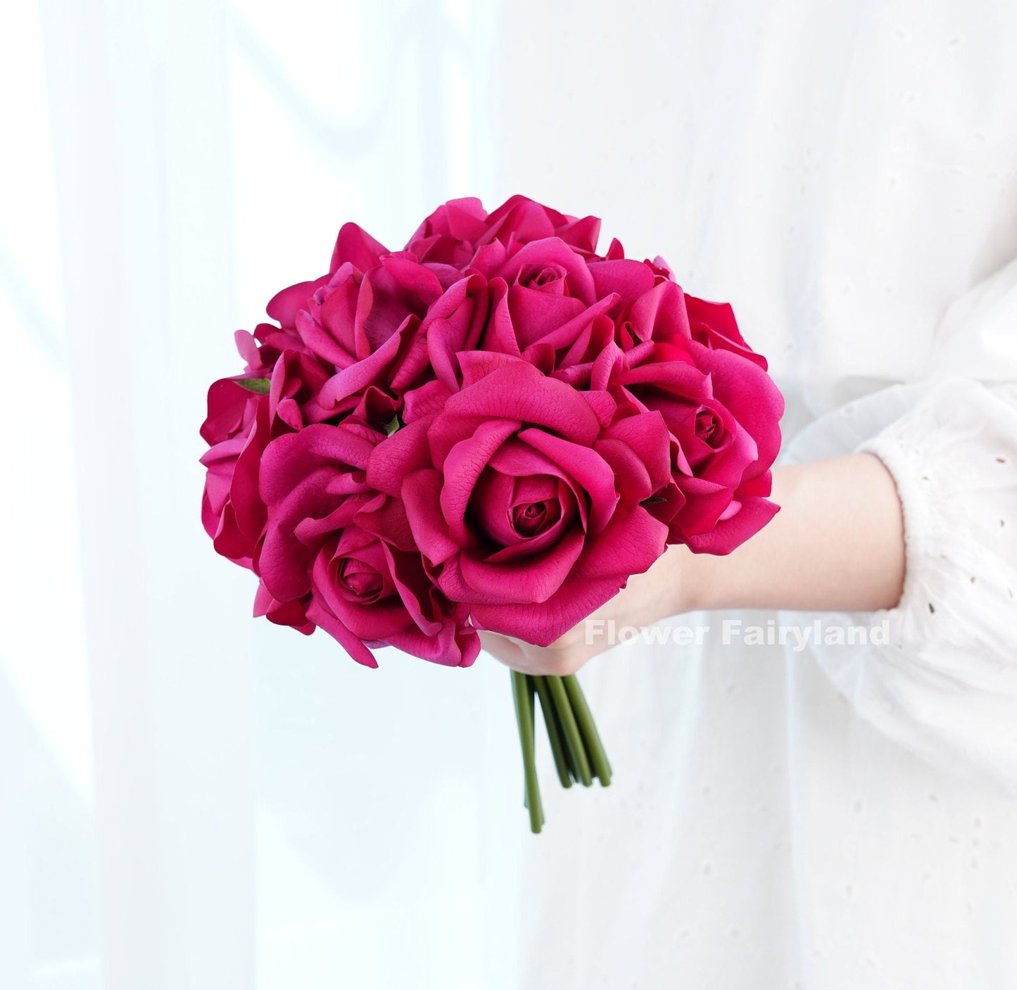 Deep magenta rose petal detail