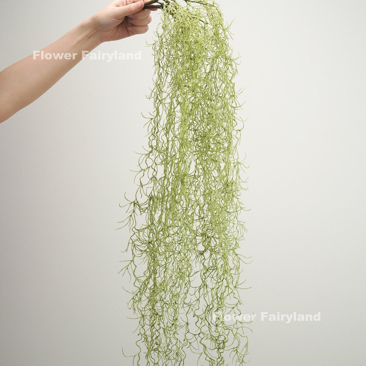 Dusty green Spanish moss wall hanging square cover