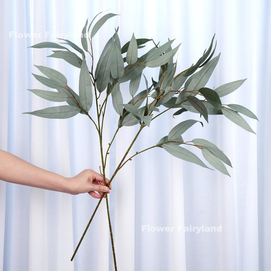 32 inch faux eucalyptus branch in dusty green