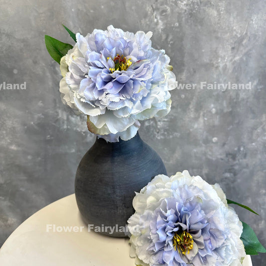Faux huge peony stem in light violet