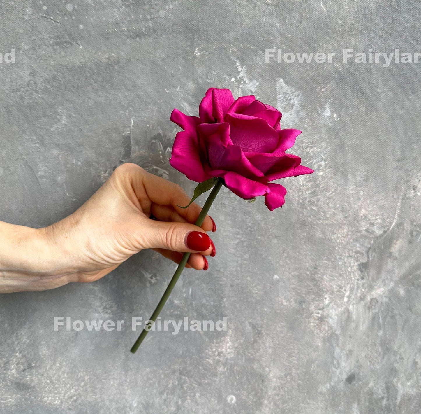 Deep magenta rose arrangement