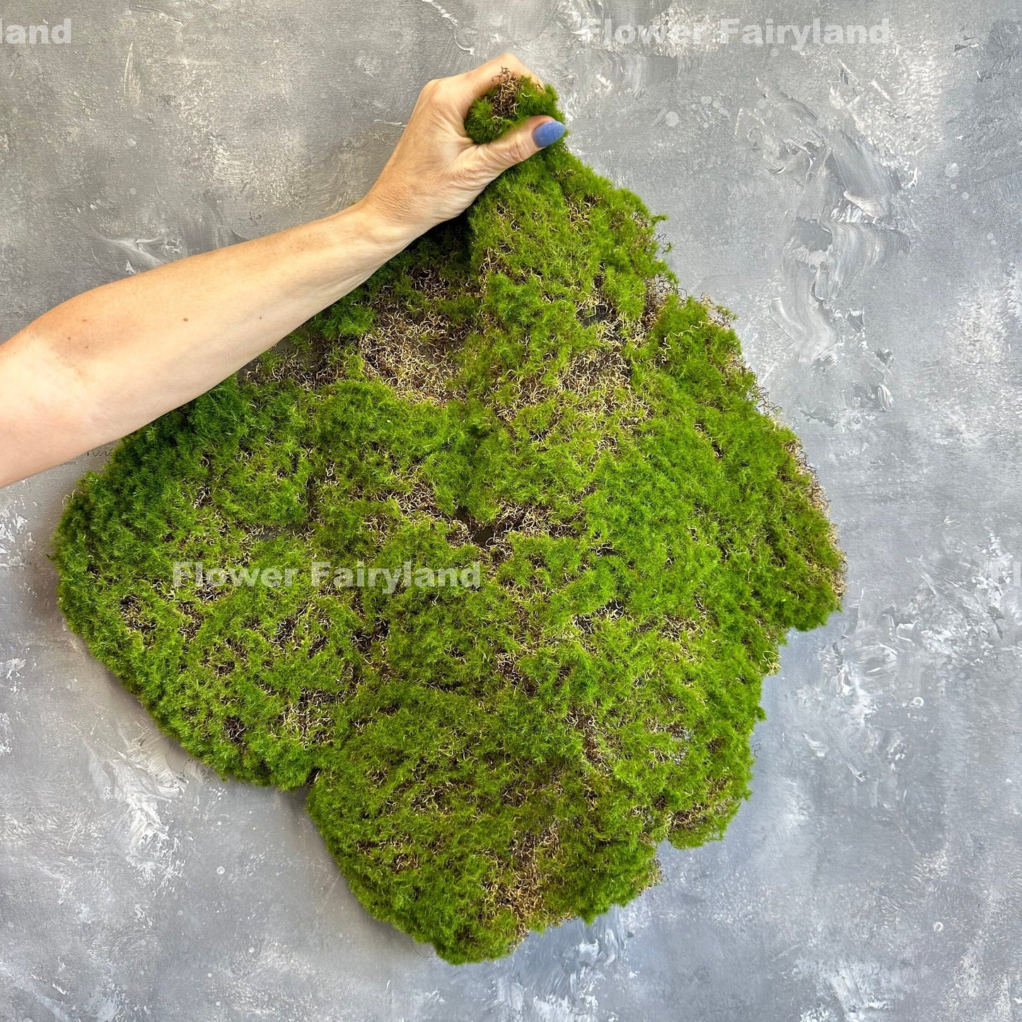 Faux bryophyta moss big piece detail
