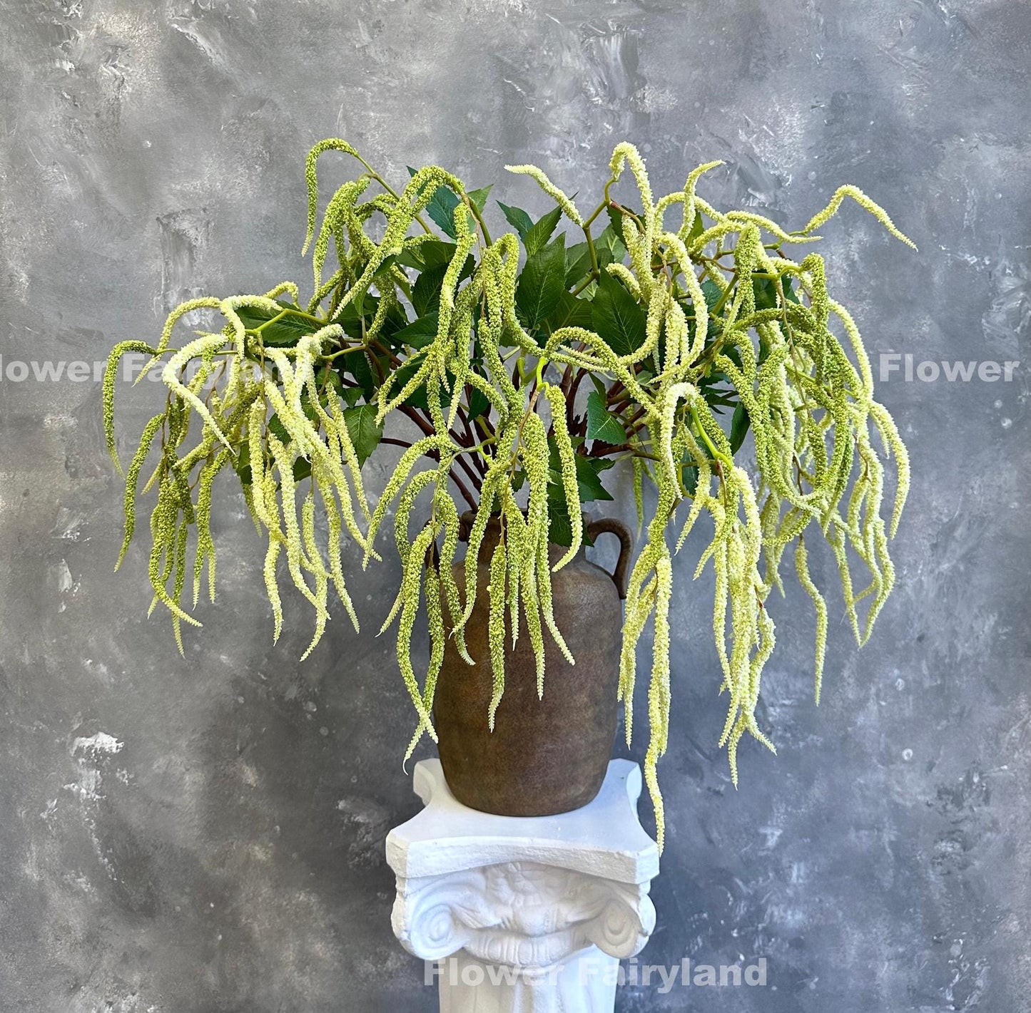 Amaranth green tails styled in vase