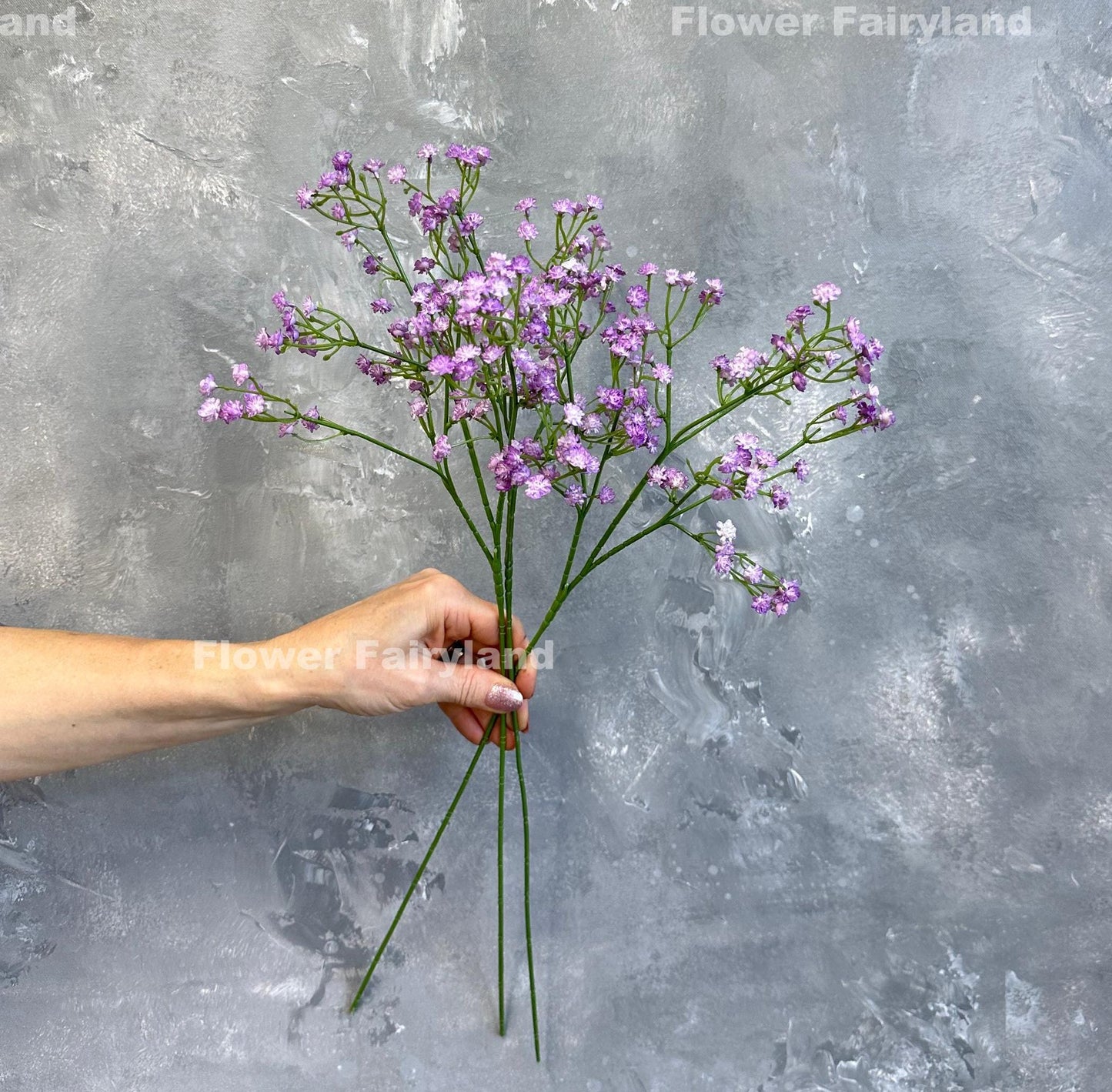Light purple faux baby's breath stems