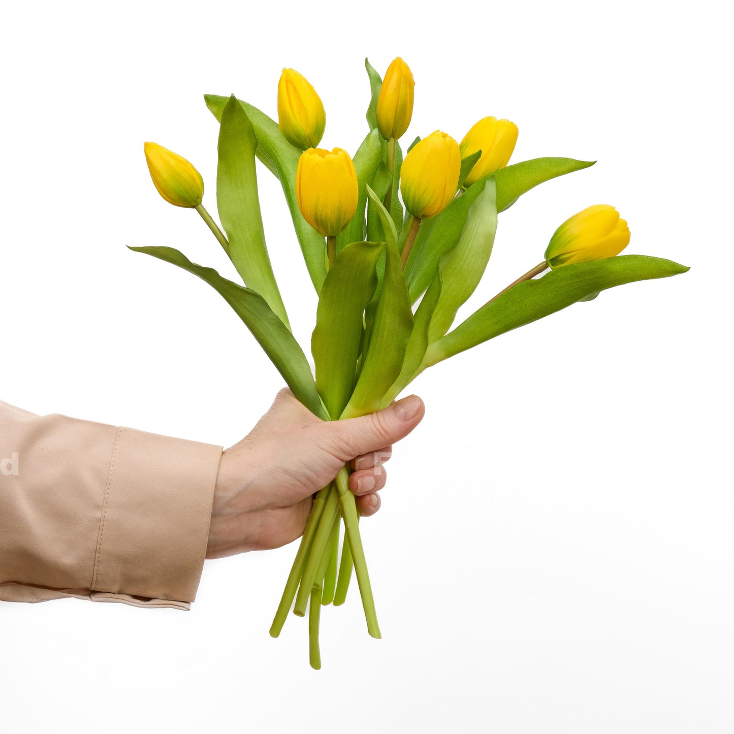 Yellow faux tulip detail
