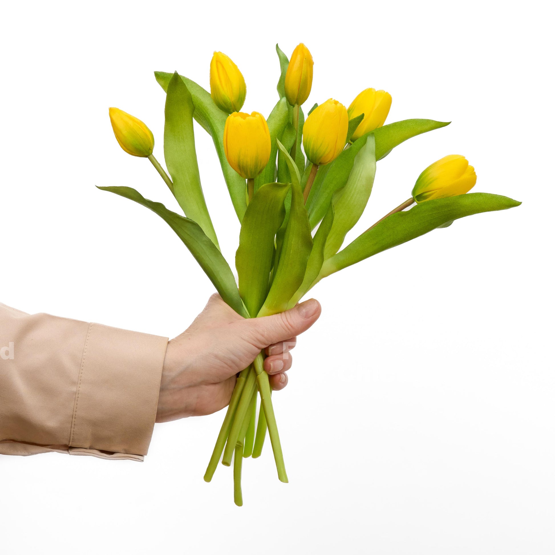 Yellow faux tulip detail