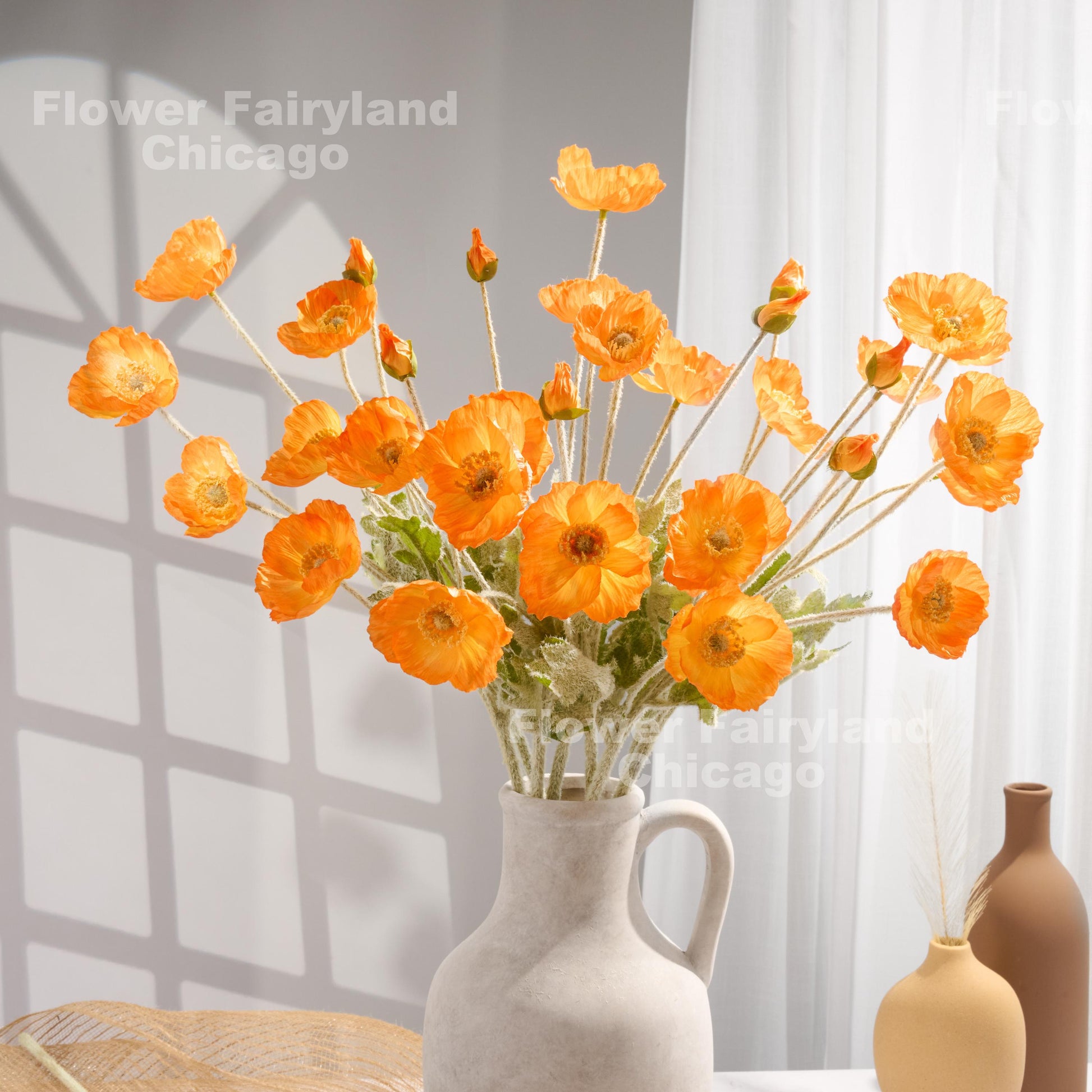 Orange poppies styled scene