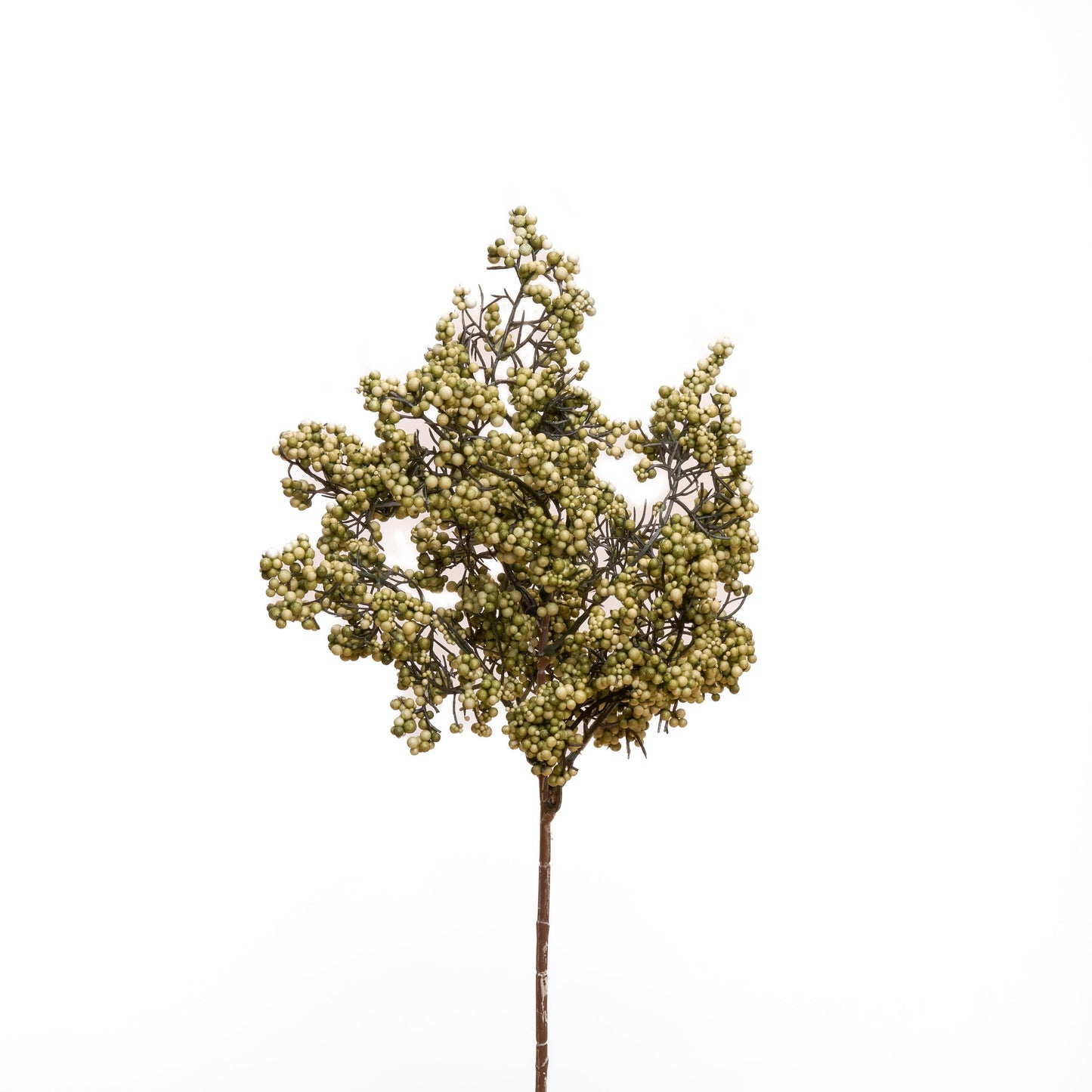 Faux Mini Berries Stem - Green