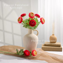 Load image into Gallery viewer, Faux Ranunculus Stem – Flower – Red
