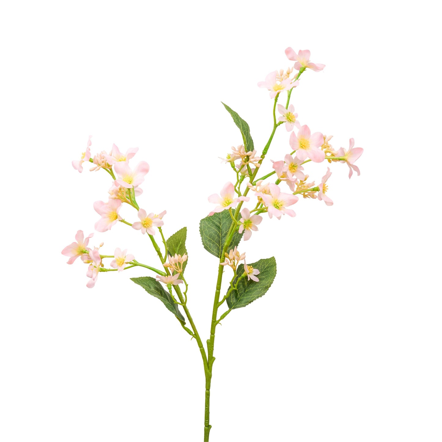 Faux Vernicia fordii flower stem in light pink - single stem