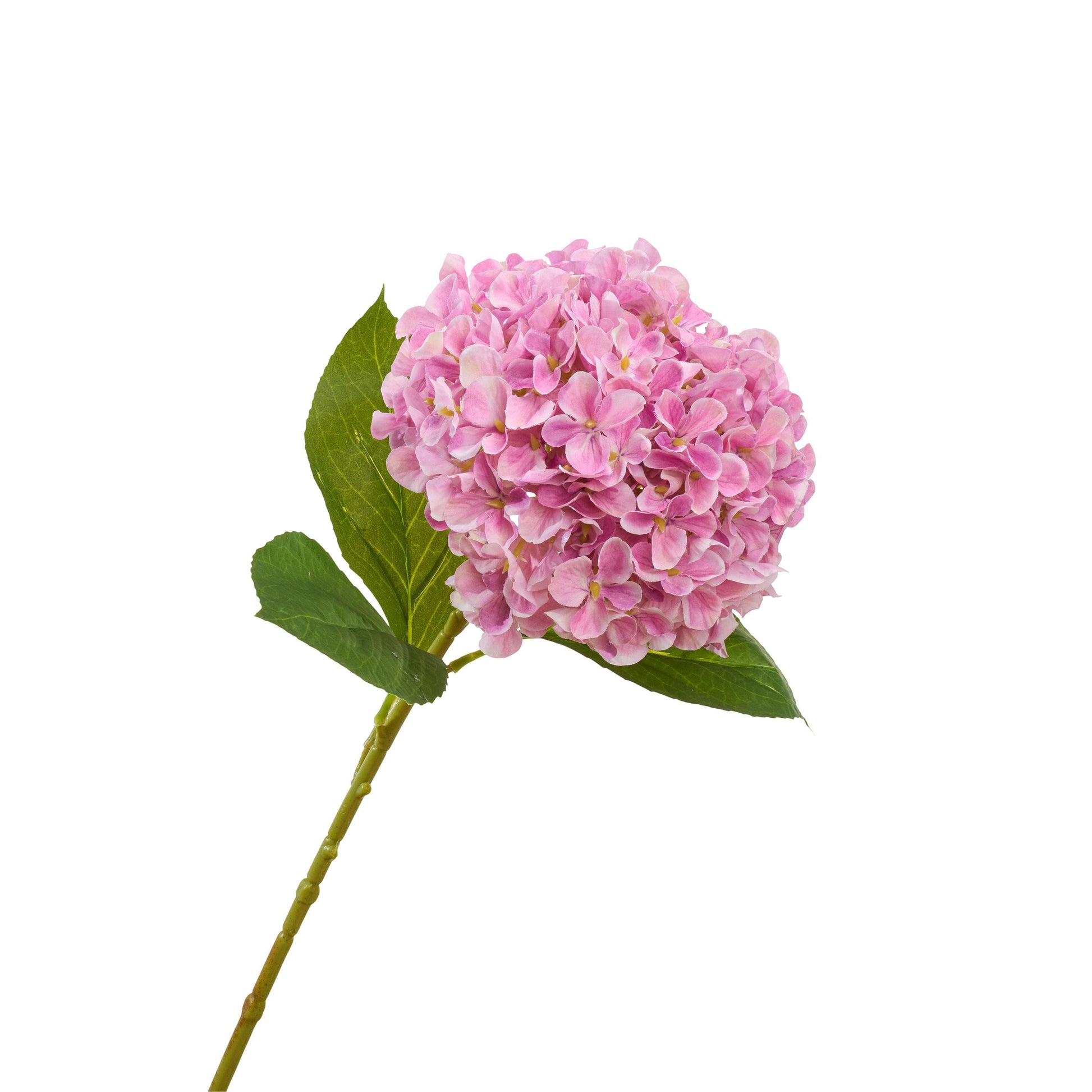 26 inch Grand Bloom faux hydrangea in purplish pink - single stem