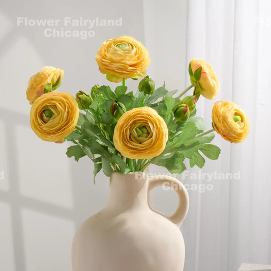 Faux Ranunculus - Yellow