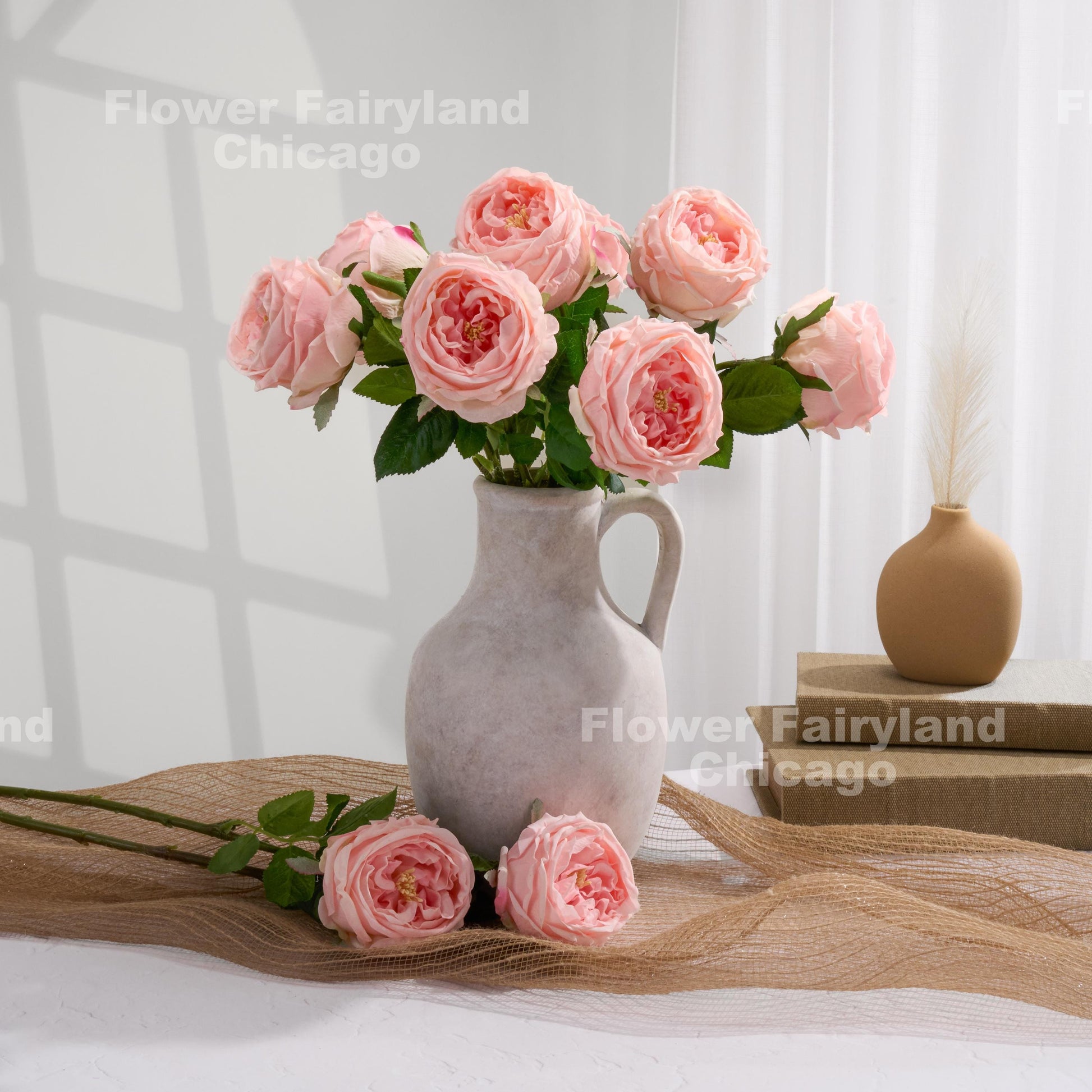 Light pink English rose arrangement