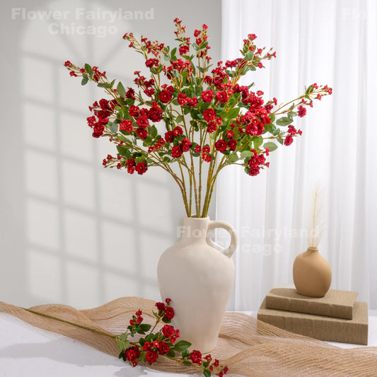 Red miniature roses arrangement