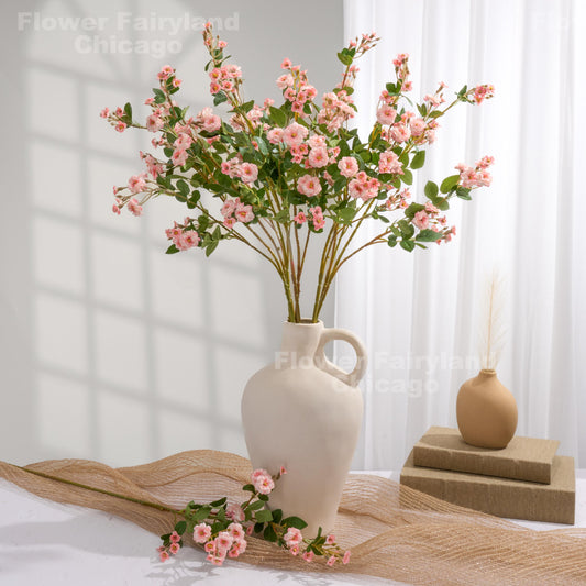 Light pink miniature roses arrangement