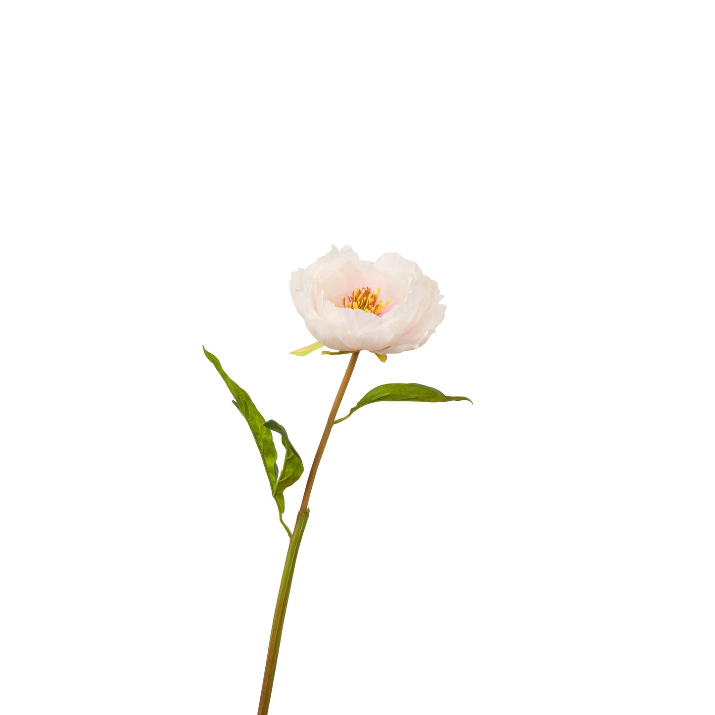 Faux peony in mauve ivory - single stem