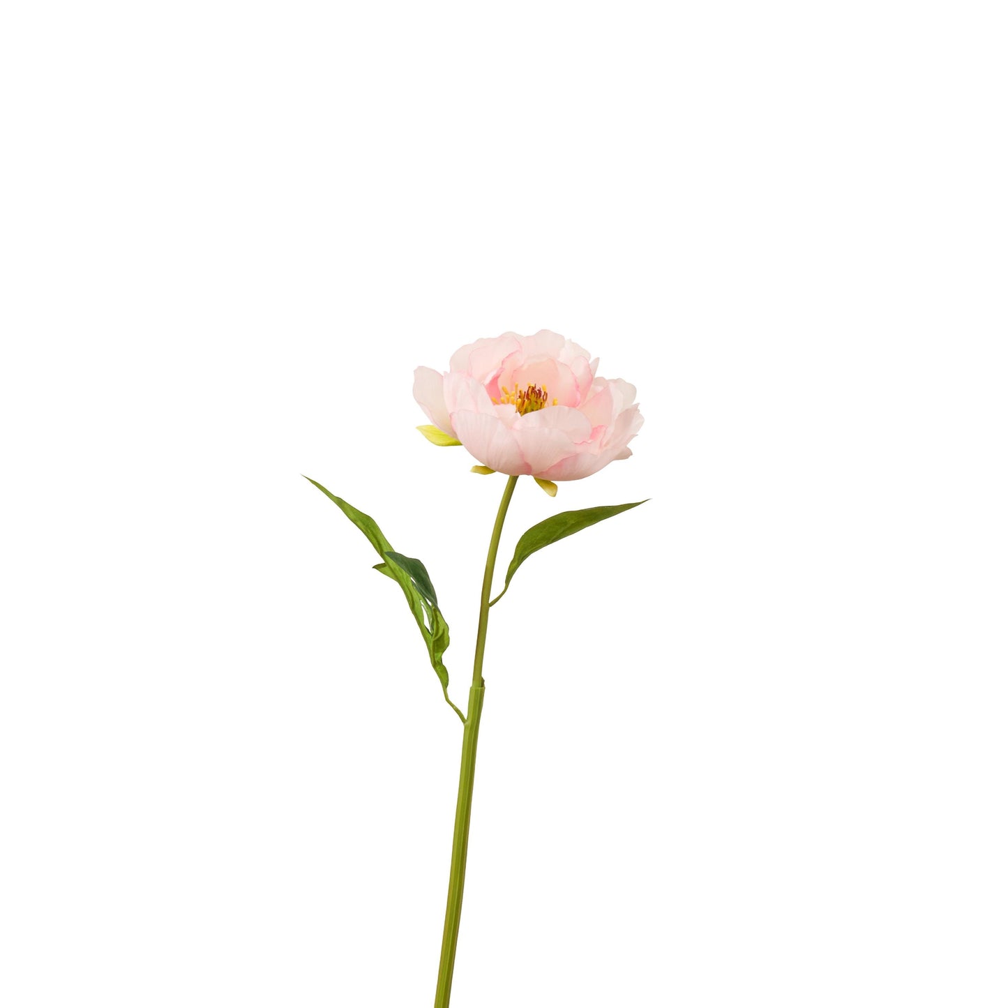 Faux peony in light pink - single stem