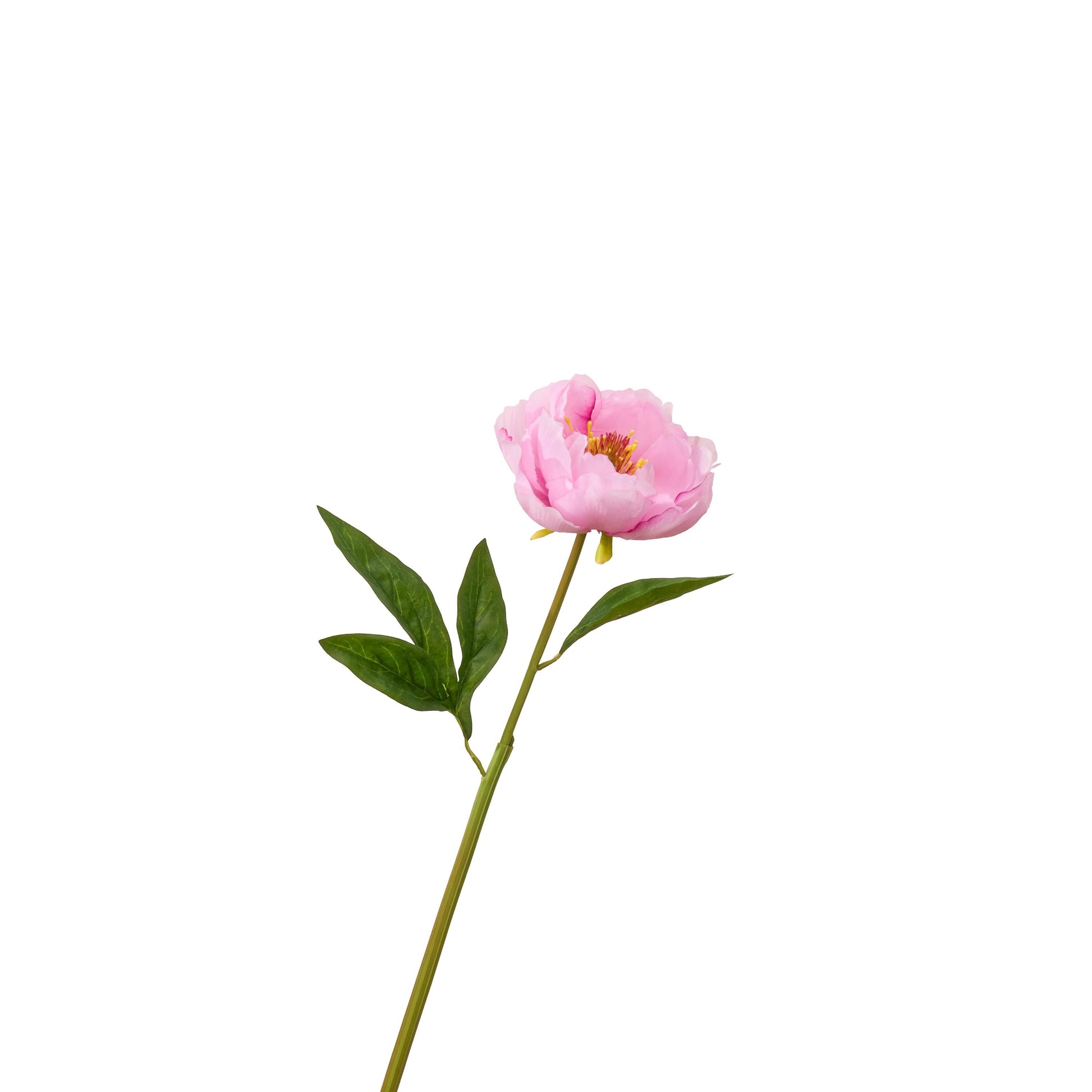 Faux peony in pink - single stem