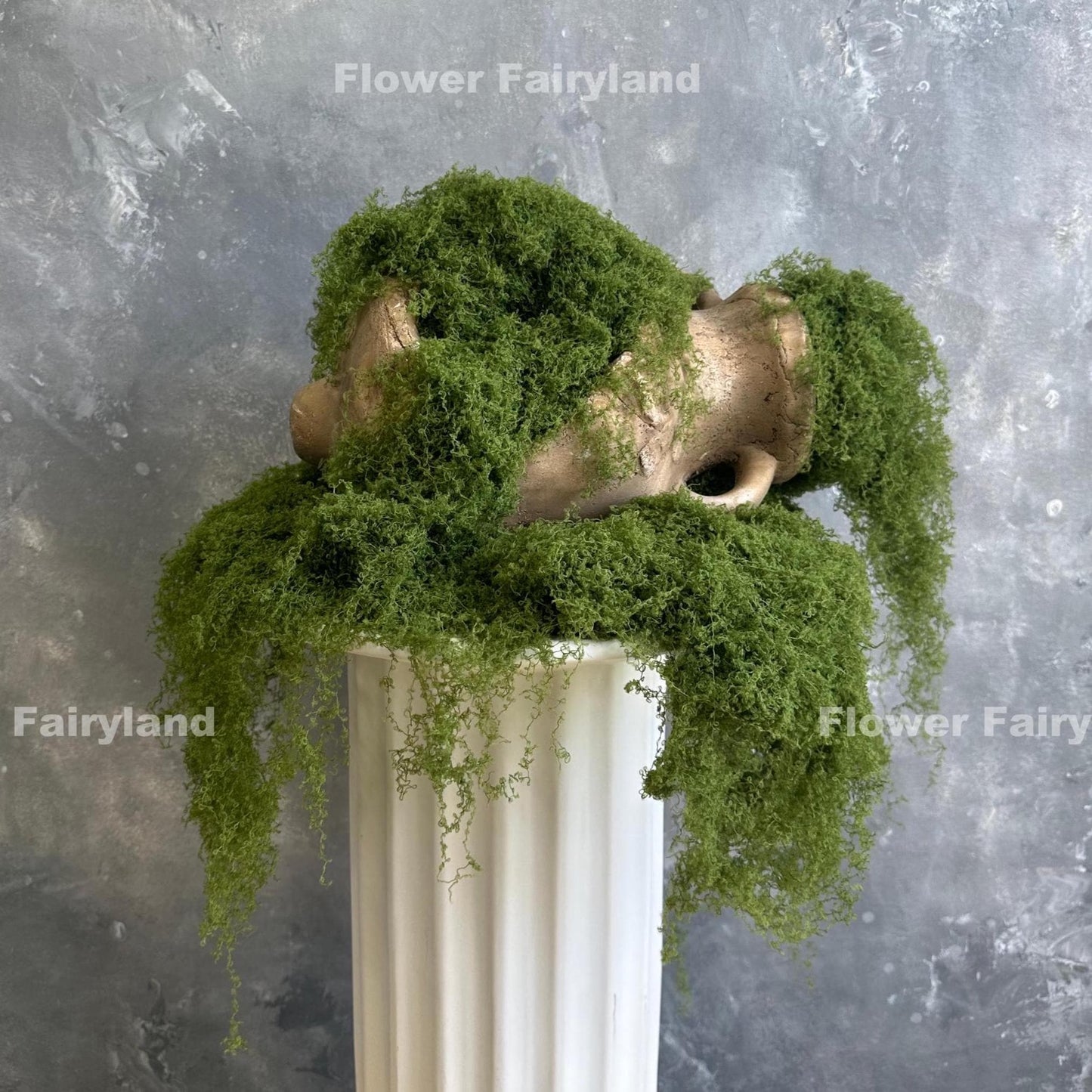 Forest green faux moss